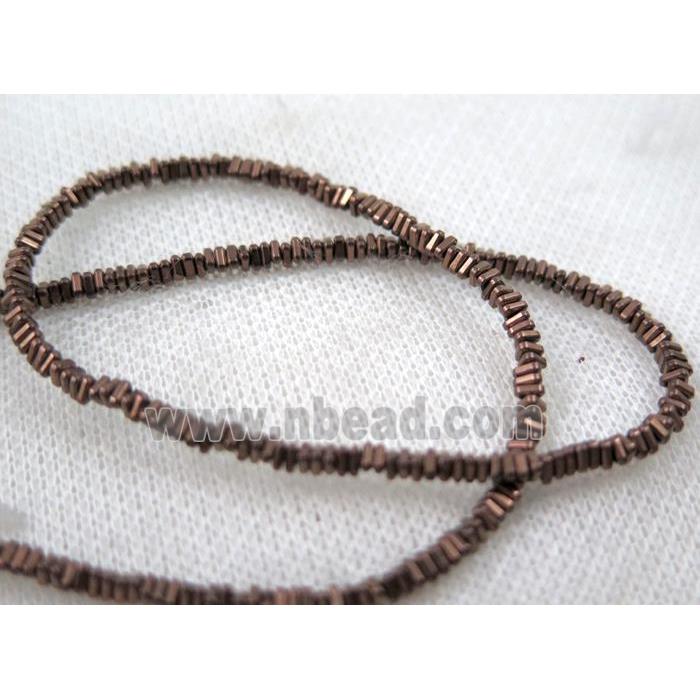 matte hematite beads, triangle