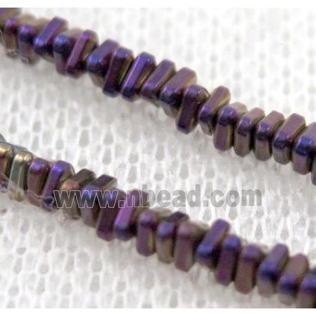 matte hematite beads, freeform