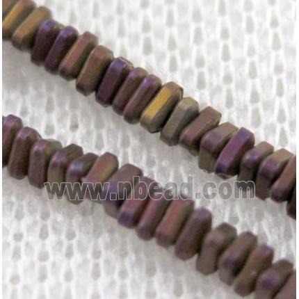 matte hematite beads, freeform