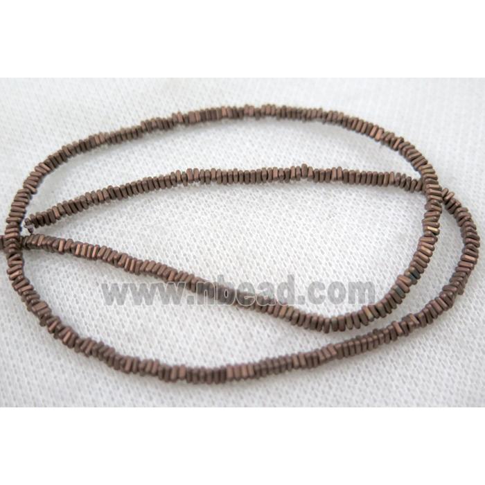 matte hematite beads, freeform