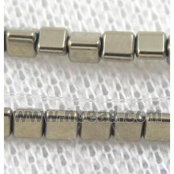 hematite beads, triangle, gold plated