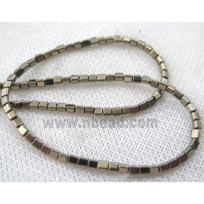 hematite beads, triangle, gold plated
