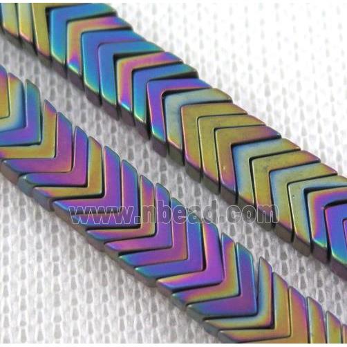 hematite beads, rainbow