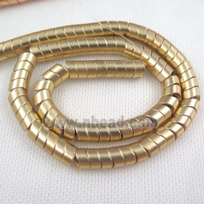 Hematite beads, lt.golden