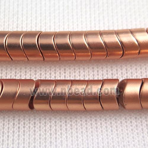 Hematite beads, rose gold