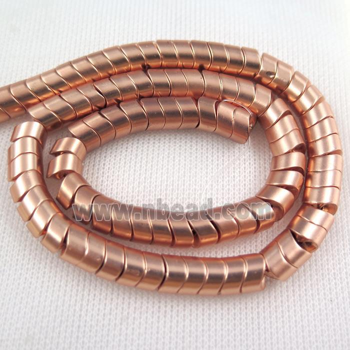 Hematite beads, rose gold