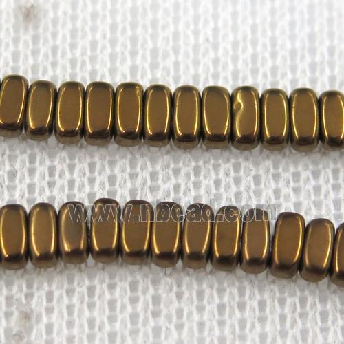 Hematite beads, oval, Chocolates