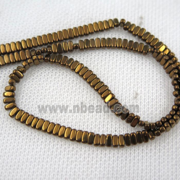 Hematite beads, oval, Chocolates