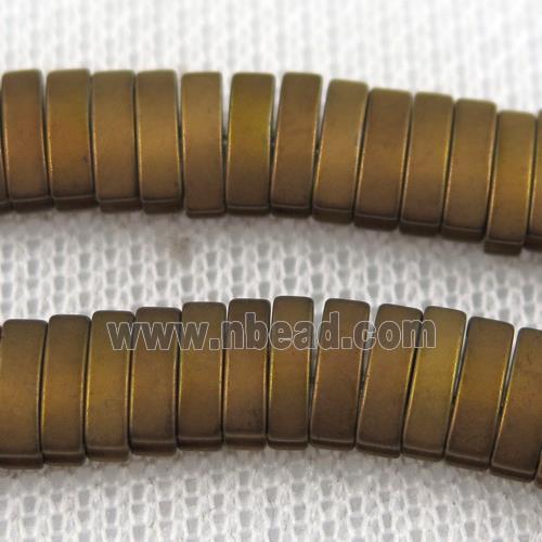 Hematite beads, matte oval, Chocolates