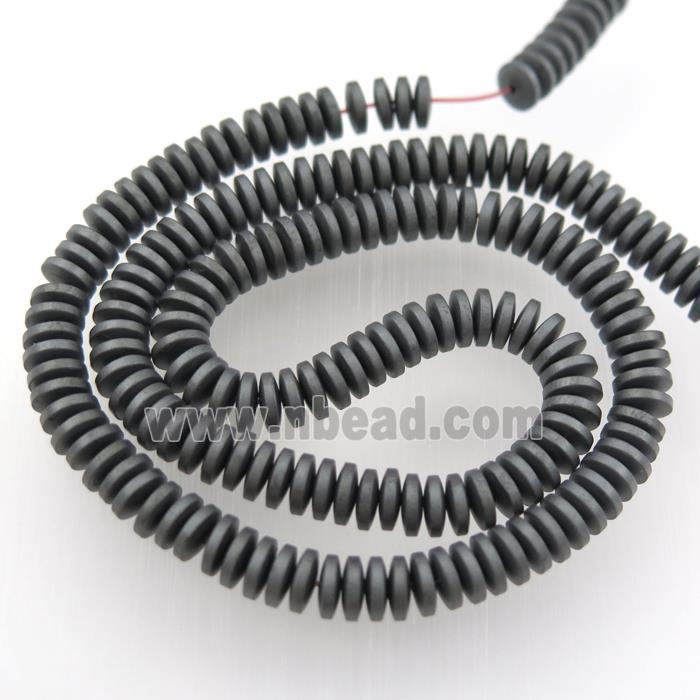 matte black Hematite beads