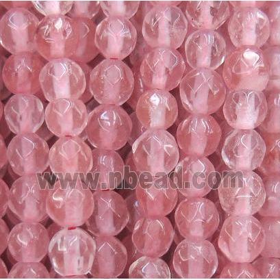 jade bead, faceted round, dye
