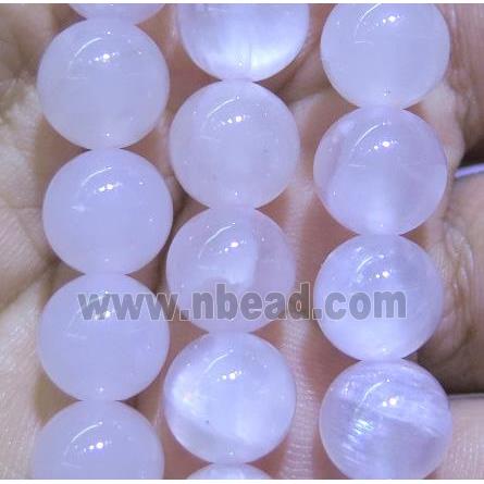 round jade beads, lt.pink dye