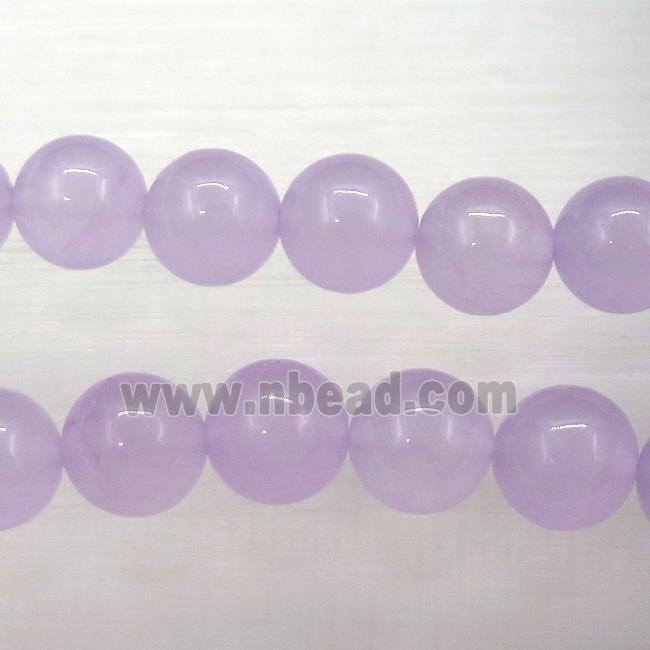 round jade stone bead, lavender dye