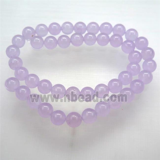 round jade stone bead, lavender dye