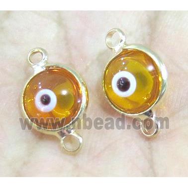 lampwork connector, eye, gold plated