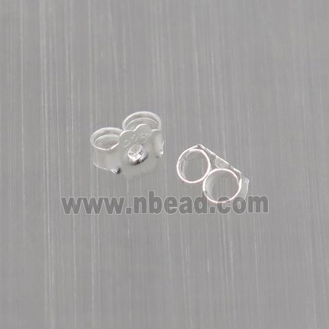 Sterling Silver Earrings Back, silver plated
