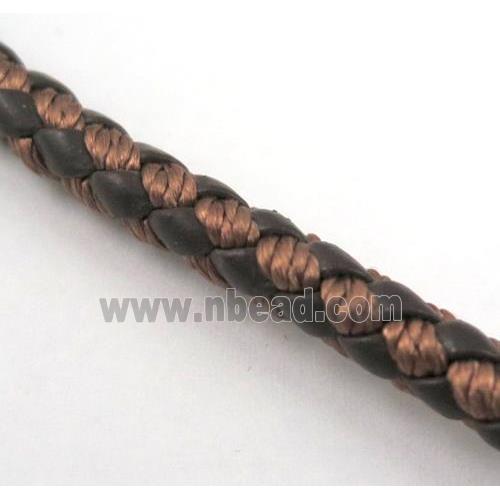 PU leather cord, round