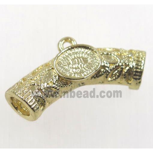 tibetan silver hanger, non-nickel, gold plated