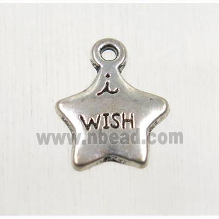 tibetan silver star pendants, non-nickel