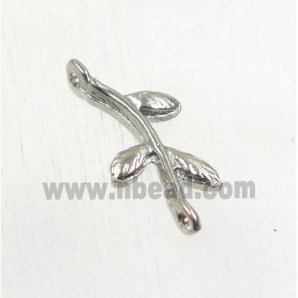 tibetan silver leaf connector, non-nickel