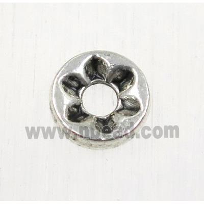 tibetan silver heishi beads, zinc, non-nickel