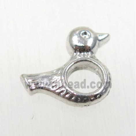 tibetan silver bird beads, zinc, non-nickel