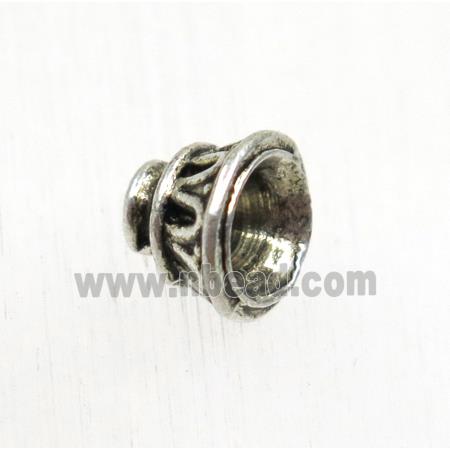 tibetan silver zinc beadcaps, non-nickel