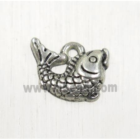 tibetan silver Zinc fish pendant, non-nickel