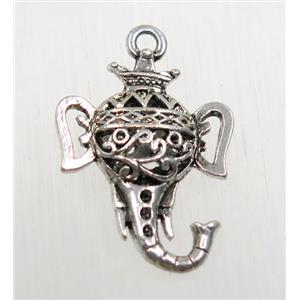 tibetan silver pendant, non-nickel, approx 18x24mm