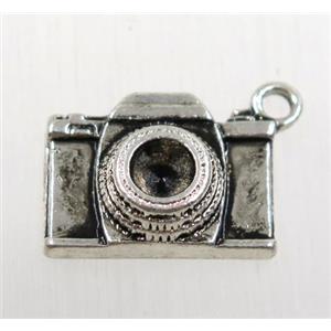 tibetan silver camera pendant, non-nickel, approx 13.5x18.5mm