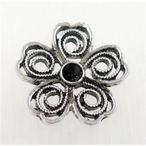 tibetan silver pendant, non-nickel, approx 22mm dia