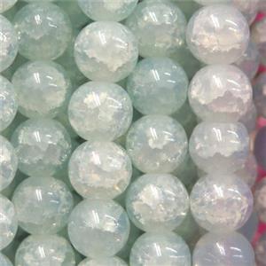 round Crackle Glass beads, approx 10mm dia