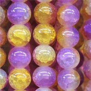 round Crackle Glass beads, approx 10mm dia