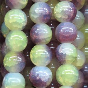 round Crackle Glass beads, approx 10mm dia