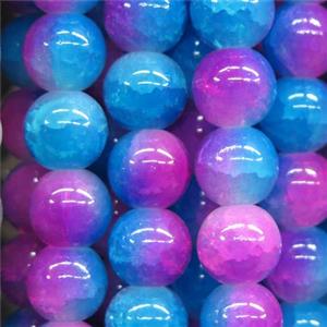 round Crackle Glass beads, approx 10mm dia