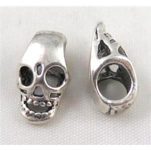 bead, tibetan silver Non-Nickel, approx 10-14mm, 5mm hole