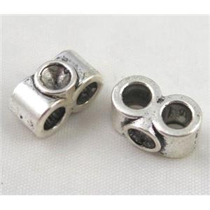 bead, tibetan silver Non-Nickel, approx 10-14mm, 5mm hole