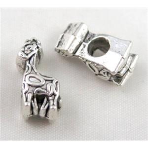 bead, tibetan silver Non-Nickel, approx 10-14mm, 5mm hole