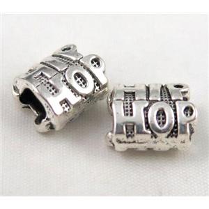 bead, tibetan silver Non-Nickel, approx 10-14mm, 5mm hole