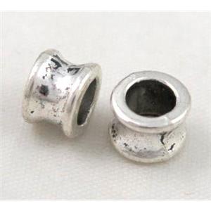 bead, tibetan silver Non-Nickel, approx 10-14mm, 5mm hole