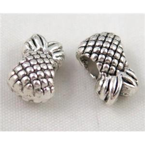 pineapple bead, tibetan silver Non-Nickel, approx 10-14mm, 5mm hole