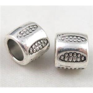 bead, tibetan silver Non-Nickel, approx 10-14mm, 5mm hole
