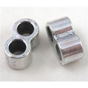 bead, tibetan silver Non-Nickel, approx 10-14mm, 5mm hole