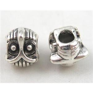 bead, tibetan silver Non-Nickel, approx 10-14mm, 5mm hole