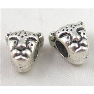 bead, tibetan silver Non-Nickel, approx 10-14mm, 5mm hole