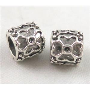 bead, tibetan silver Non-Nickel, approx 10-14mm, 5mm hole