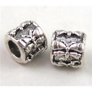 bead, tibetan silver Non-Nickel, approx 10-14mm, 5mm hole