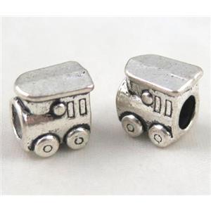 bead, tibetan silver Non-Nickel, approx 10-14mm, 5mm hole