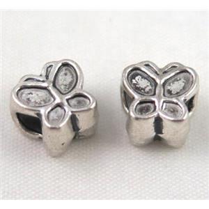 bead, tibetan silver Non-Nickel, approx 10-14mm, 5mm hole