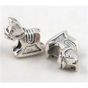 bead, tibetan silver Non-Nickel, approx 10-14mm, 5mm hole